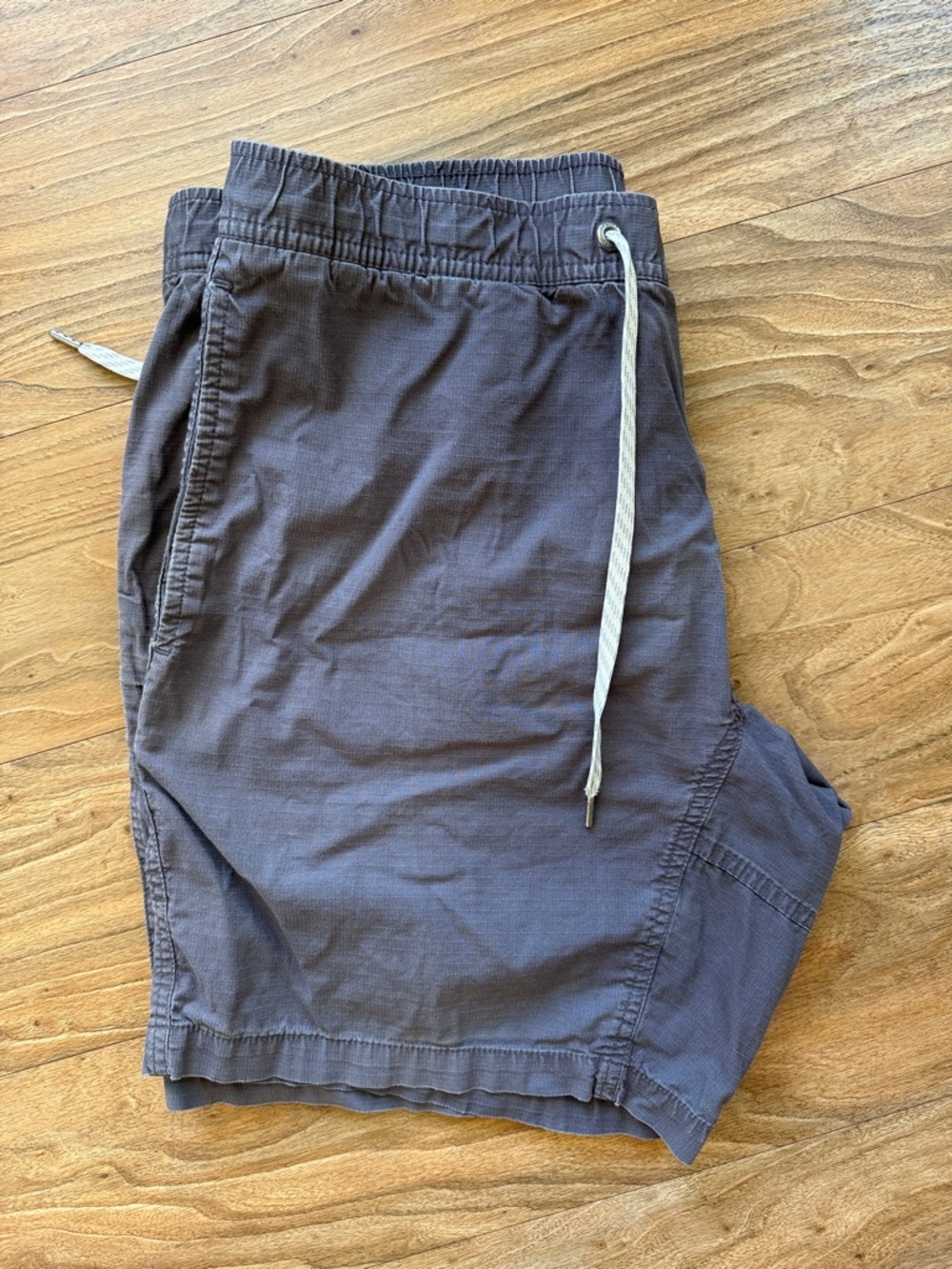 Vuori Gray Ripstop Drawstring Shorts 8” inseam